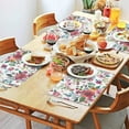 thumbnail image 2 of Pioneer Flower Floral Print Pattern Summer Placemats Table Placemats Set Of 4-Linen Kitchen Washable Placemats Table Mats 12x18 Inch Non-Slip Heat Resistant, 2 of 5