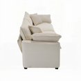 thumbnail image 4 of Modern Fabric 2-Seater Sofa with 220cm Length and Light Beige Corduroy for Living Room, 4 of 16