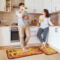 thumbnail image 2 of SKYSONIC Sunflower Pumpkin Kitchen Rugs 2 Pieces, Maple Leaves Floor Mat Room Area Rug Washable Carpet Perfect for Living Room Bedroom Entryway, 2 of 7