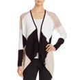 thumbnail image 4 of Avec Cardigans à Blocs de Couleur Drapés pour Femmes, Couleur Bloc, Grand, 4 of 5