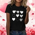 thumbnail image 2 of TRUBKH Womens Tops Valentines Day Valentines Day Tops Valentines Day Top Fitted Graphic Tees for Women Fall T Shirts for Women Ladies Tops and Blouses Women's Graphic Tees Dark Gray 3xl, 2 of 7