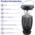 thumbnail image 2 of Bug Zapper Soalr for Outdoor, 4500V Mosquito Killer Lamp with Ground Pole Type-C Rechargeable Insect Zapper for Patio, Porch, Camping, 2 of 5