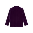 thumbnail image 4 of Eandarui Boys Velvet Sport Blazer Classic Fit Lapel Suit Jacket Single Breasted Outerwear Coat Dark Purple 6, 4 of 5