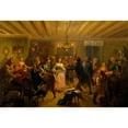 thumbnail image 2 of Wilhelm Wallander 24x18 Black Ornate Framed Double Matted Museum Art Print Titled: The Concert at Tre Byttor (1860), 2 of 5