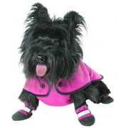Angle View: Muttluks BL16PI 3-Layer Belted Winter Dog Coat - Size 16, Pink