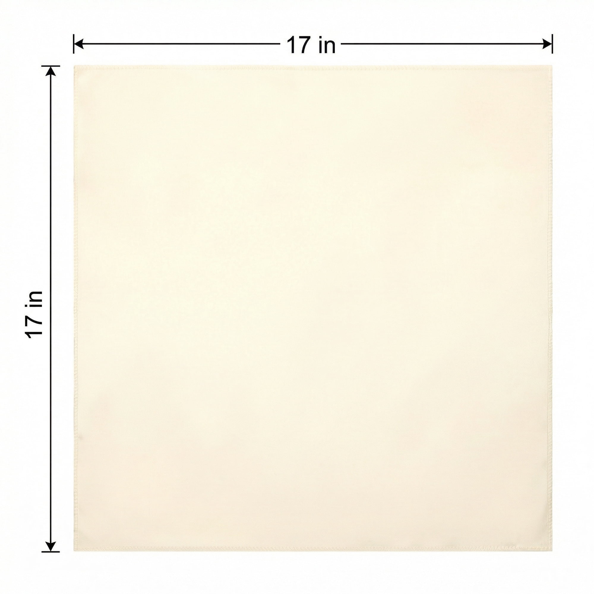Unique Bargains 12Pcs Cotton Washable Reusable Cloth Napkins Beige 17x17inch