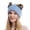 Blue, variant on Generic Beanie Hat for Women Cute Cat Ear Beanie Winter Hat with Horns Beanie Hats Knit Cuffed Warm Ski Caps Women's Elastic Knitting Cold Hat Ski Hat Warm Hat