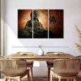 thumbnail image 3 of Elephant Stock Grunge Buddha Wall Art - Horizontal Multi Panel Canvas - Living Room Wall Decor - Religion And Spirituality Multi Panel - Gray And Brown Decor - 57" x 36", 3 of 8