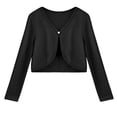 thumbnail image 5 of XXWXYD Girls Long Sleeve Cardigan Little Girls Cute Dressy Cardigan Tops Kids Cropped Bolero Shrugs Cover Up Fall Outfits, 5 of 6