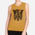 thumbnail image 2 of Skeleton Rib Cage Women's Muscle Tank 2X-Large Antique Gold, 2 of 5