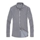 thumbnail image 2 of Camisa clásica a rayas para hombre, con bolsillo en el pecho y rayas verticales, de otoño, de manga larga, formal, azul, para negocios, de gran tamaño., 2 of 5