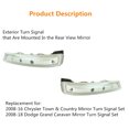 thumbnail image 7 of Reversing Mirror 68052078AA Turn Signal Light 68052079AA Lamps Left + Right Replacement for 2008-2015 Chrysler Dodge Minivan, 7 of 7