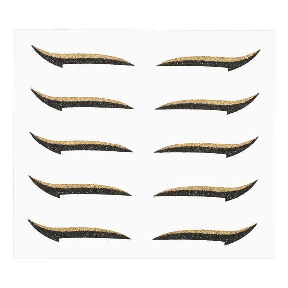 BRIGHTFUFU 5 pares de delineador de ojos con brillo, pegatinas autoadhesivas para delineador de ojos, tira de sombra de ojos, pegatinas de maquillaje para fiesta
