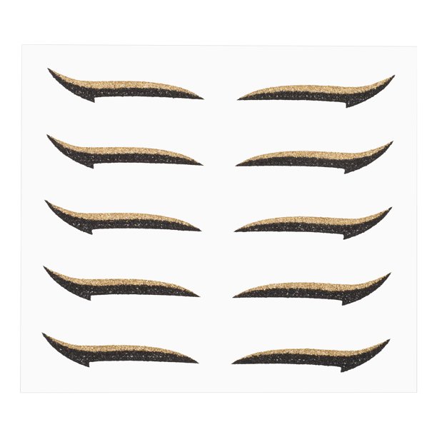 BRIGHTFUFU 5 pares de delineador de ojos con brillo, pegatinas autoadhesivas para delineador de ojos, tira de sombra de ojos, pegatinas de maquillaje para fiesta