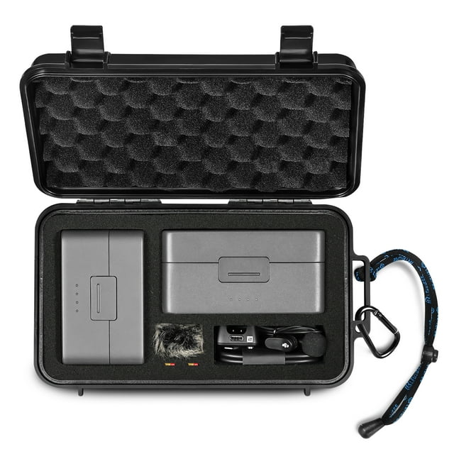 Lekufee Étui Rigide Imperméable de Voyage pour Micro DJI Mini, Micro DJI 2, Émetteur, Récepteur de Micro DJI, Micro Lavalier DJI et Autres Accessoires (Étui et Sac Seulement)