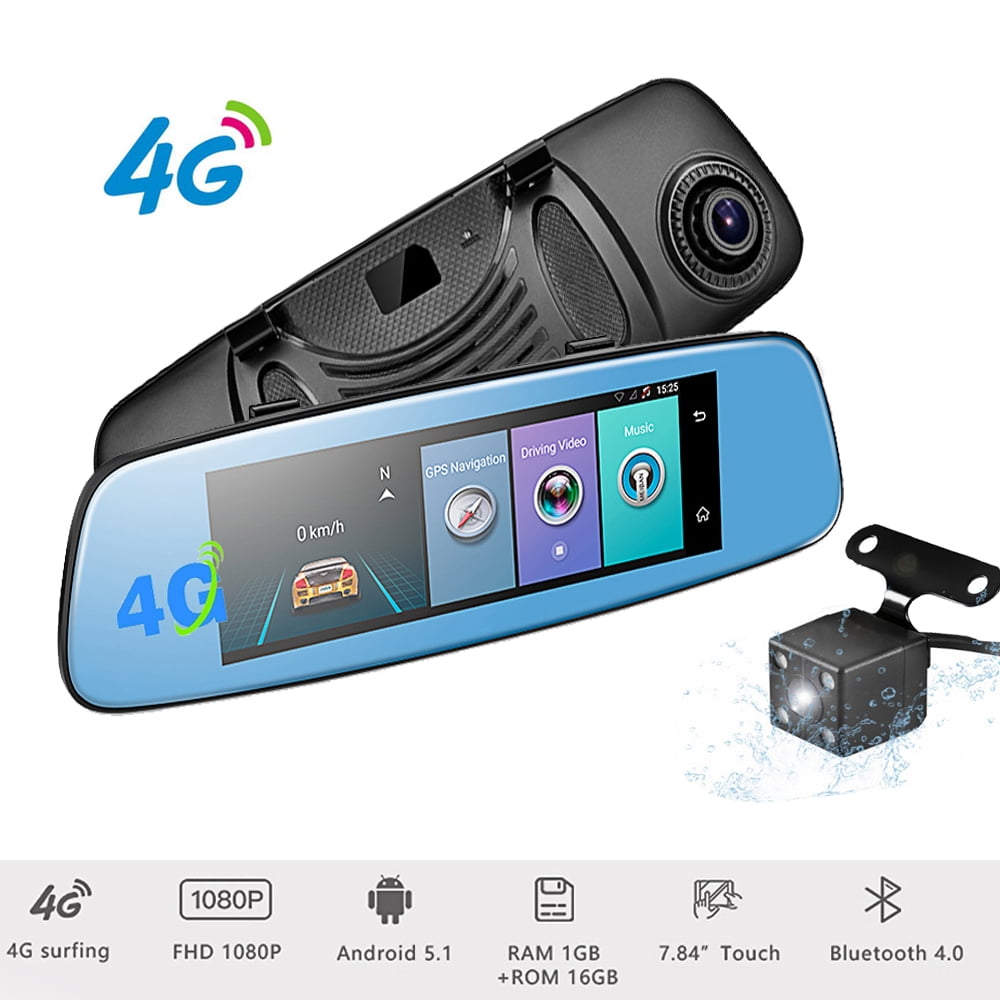 7/" Android Wifi Dual Lens Car GPS DVR Camera Video Recorder w// Rear View Camera