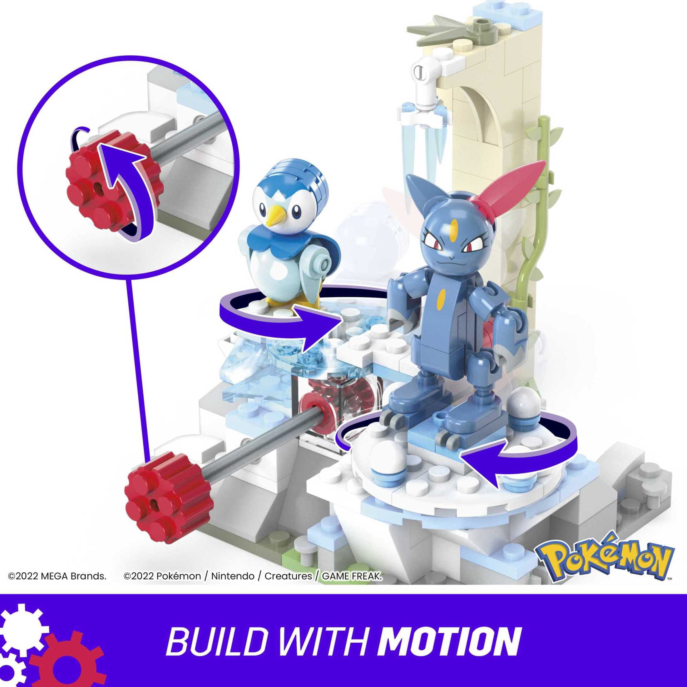MEGA Pokemon Building Toy Kit Piplup and Sneasel's Snow Day (171 Pieces) for Kids