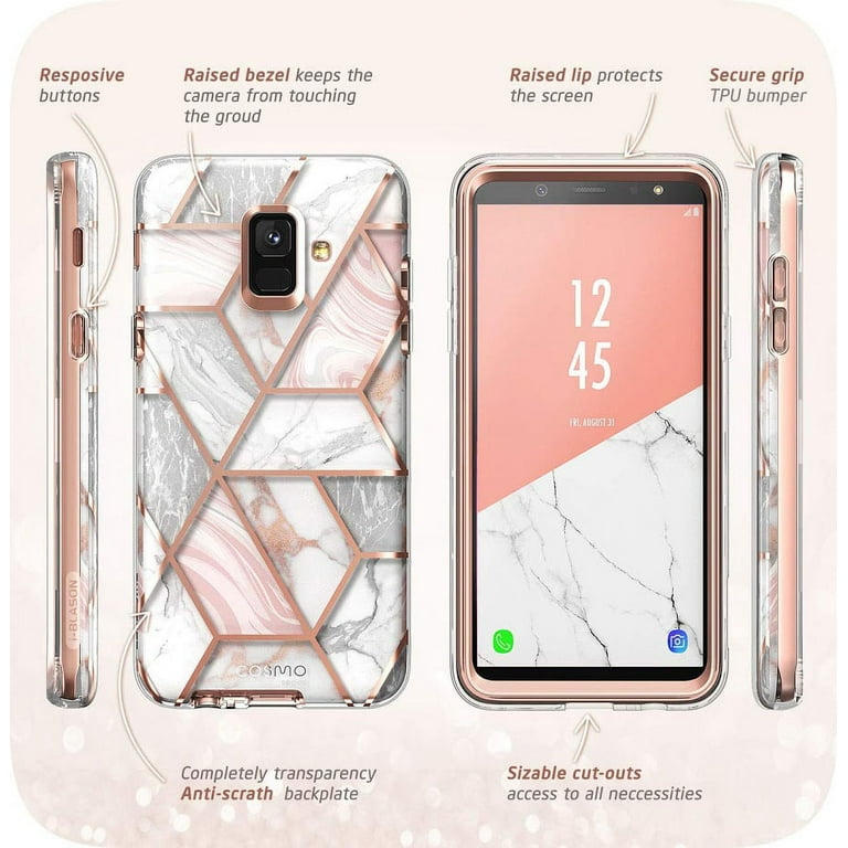 Samsung Galaxy A6 Case, [Built-in Screen Protector] i-Blason
