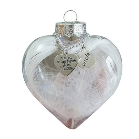 

Honeeladyy Clearance Christmas Ornaments Angel Feathers Love Pendant- A Piece Of My Heart Is In Heavens Memorial