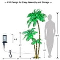 thumbnail image 5 of LIGHTSHARE Lighted 6FT Gorgeous Palm Tree 3Trunks Artificial Palm Tree 203LED Lights for Office Decoration Outdoor and Indoors Tiki Bar Christmas Patio Pool- Electric, 5 of 5
