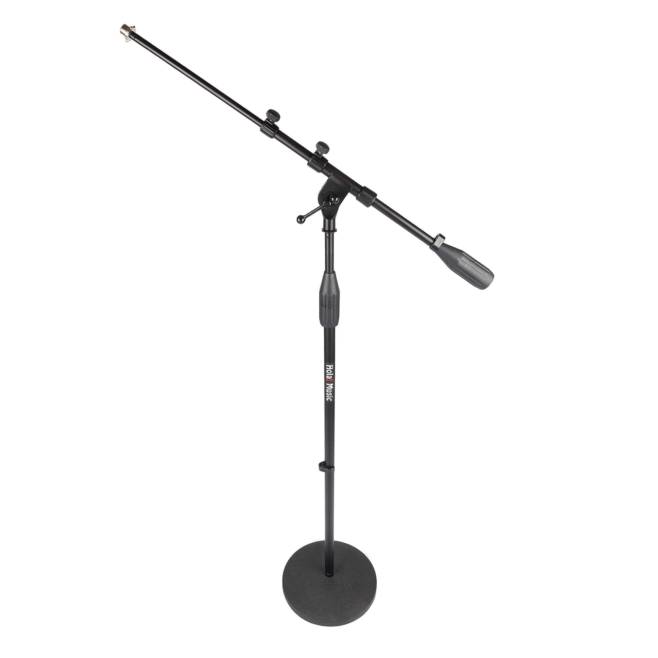 Hola! Music HPS101RB Professional Microphone Boom Mic Stand with Round