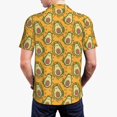 thumbnail image 3 of Balery Avocado Dog Printed Men’s Short Sleeve Polo Shirt, Midweight Men's Shirt,Golf Polo shirts -XX-Large, 3 of 8