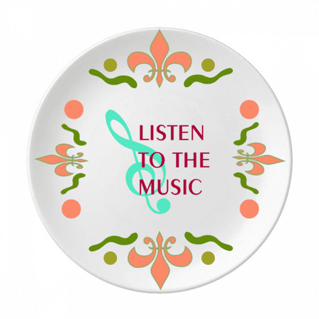 

Enjoy Like Music High Notes Flower Ceramics Plate Tableware Dinner Dish