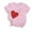 Pink, variant on WREESH Graphic Shirts for Women Valentine's Day Heart Printed Short Sleeve Tees Tops for 2025 Spring Summer T-Shirts Beige