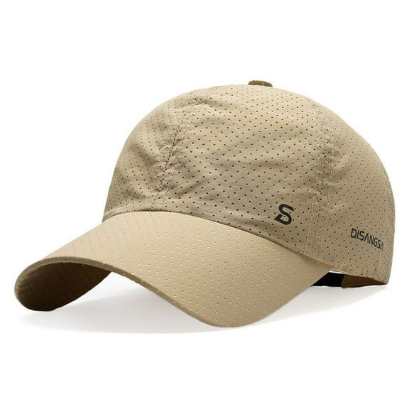 Outdoor  Breathable Adjustable Mesh Quick Dry Fishing Hat Sun Visor Snapback Hat Baseball Cap KHAKI BREATHABLE STYLE