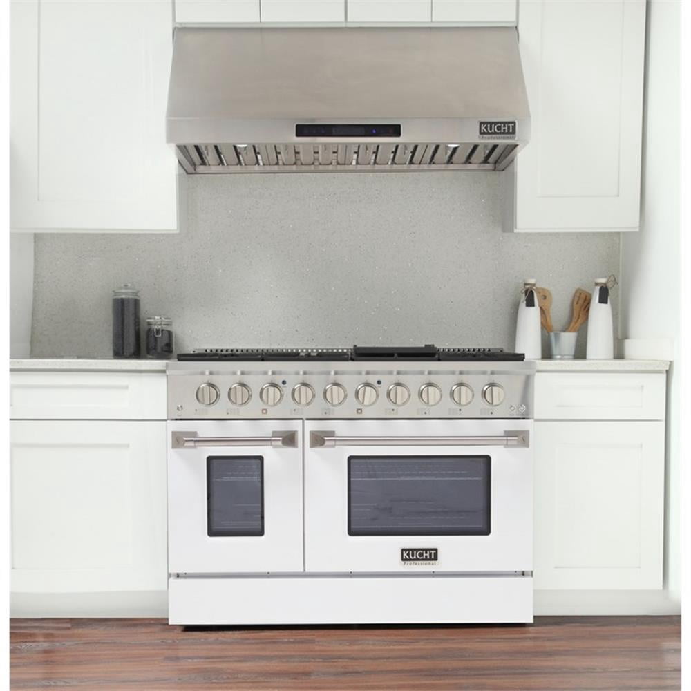 Pemberly Row 48" 6.7 cu. ft. Dual Fuel Range for Natural Gas in White