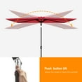 thumbnail image 5 of CHYVARY 10 x 7 ft LED Outdoor Patio Rectangle Aluminum Frame Table Umbrellas for Deck,Garden and Poolside,Red, 5 of 9