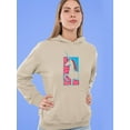 thumbnail image 2 of Unicorn Stencil Art Hoodie Women -Image by Shutterstock, Female 5X-Large, 2 of 4
