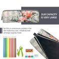 thumbnail image 5 of Haiem Tropical With Flamingos Print Leather Pencil Case Art Supplies Case Zipper Pencil Pouch Stationery Storage Pencil Bag, 5 of 7