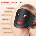 thumbnail image 6 of SUWU Led Face Mask Red Light Therapy Mask for Face, 7 Colors LED Facial Skin Care Mask with Remote, 3 Light Modes - Eye Protection - Timing Function - Portable Skincare Device Home Use 180 LED Beads, 6 of 9