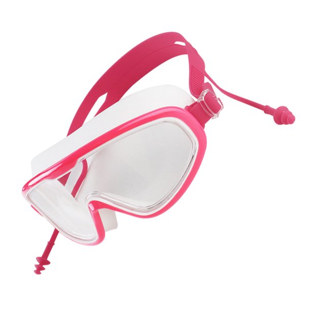 Naiovety Gafas de natación con correa elástica, gafas de silicona, lentes HD impermeables, gafas portátiles, gafas de natación para competición Deportes acuáticos Rosa roja Naiovety OD023496-05