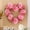 as shown, variant on Valentine's Day Heart Wreath Decoration, Wedding Proposal Party Decoration, Simulated Pink Rose and Hydrangea Wreath, Scene Decoration