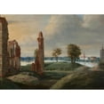 thumbnail image 3 of Franciszek Smuglewicz 14x11 Black Modern Framed Museum Art Print Titled - Biržai in Lithuania with the Ruins of the Radziwiłł Castle (circa 1800), 3 of 5
