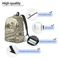 thumbnail image 4 of Honeii Vineyard Landscape Print Canvas College Laptop Backpack, Durable Rucksack Travel Notebook Bag School Backpack Book Bag for Men Women-Medium, 4 of 7