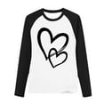 thumbnail image 4 of ITSAME Long Sleeve Shirts For Girls, Casual Comfortable Crewneck Heart Graphic Pullover Top Black 5-6T, 4 of 5