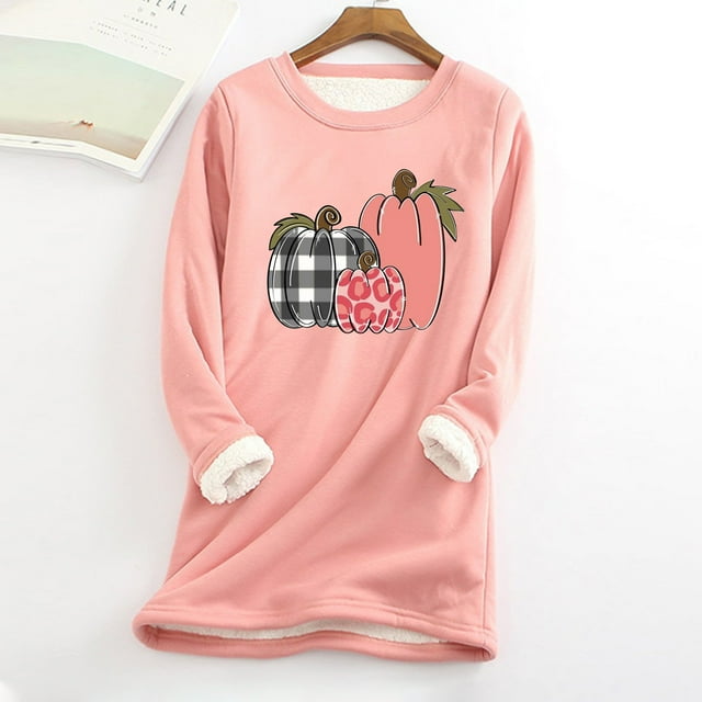 ICHUANYI liquidación mujer sudadera de lana gruesa manga larga estampado terciopelo cálido cuello redondo ropa interior Tops ICHUANYI WER202308174868