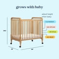 thumbnail image 4 of DaVinci Jenny Lind 3 in 1 Convertible Mini Crib in Honey, 4 of 7