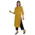 thumbnail image 2 of Moomaya Solid Pintuck Blouses For Women Indian Ethnic Kurti Casual Cotton Kurta, 2 of 6