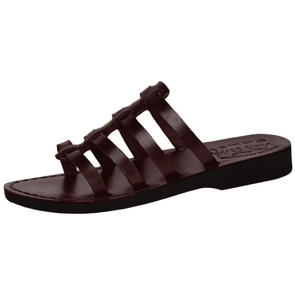 Holy Land Market Men/Women Biblical Jesus Leather Sandals/Slides From Jerusalem (Mariam Style I) (35 M EU)