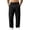 Black, variant on Cargo Pants for Mens Solid Color Multi Pocket Elastic Waist Drawstring Outdoor Workout Pants Casual Straight Leg Athletic Pants for Hiking