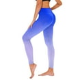 thumbnail image 1 of Gibobby Pantimedias Falsas Translúcidas Leggings con estampado degradado para mujer Leggings deportivos para levantamiento de cadera (Azul, XL), 1 of 3