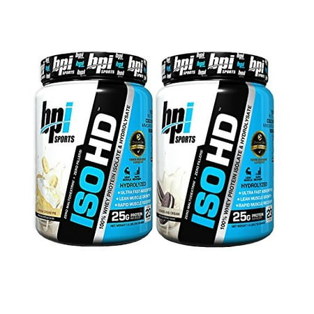 BPI ISO HD Whey Banana Cream Pie 1.6LB / Biscuits et crème 1.6LB (1 de chaque)