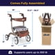 thumbnail image 4 of Andador plegable Drive Medical RTL10266CH-HS Nitro DLX con asiento, color champán (marrón), 4 of 5