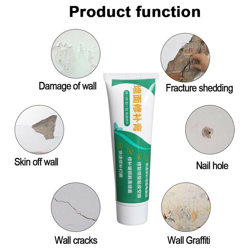 Wall Mending Agent Repair Cream Crack Repairing Quick Drying for Home Kitchen 