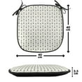 thumbnail image 4 of Arrow Chair Seating Cushion Set of 4, Various Arrow Patterns on Retro Background Tools Boho Style Art, Seat Pads for Office with Anti-slip Backing, 16"x16", Pale Beige Black, by Ambesonne, 4 of 7