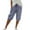 Blue, variant on Capri Pants for Women Womens Linen Pants, Women's Elastic Waist Striped Casual Short Pants Loose cotton Linen Shorts Taper Active Fit Leisure Pant